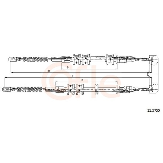 92.11.5755 - Cable, parking brake 