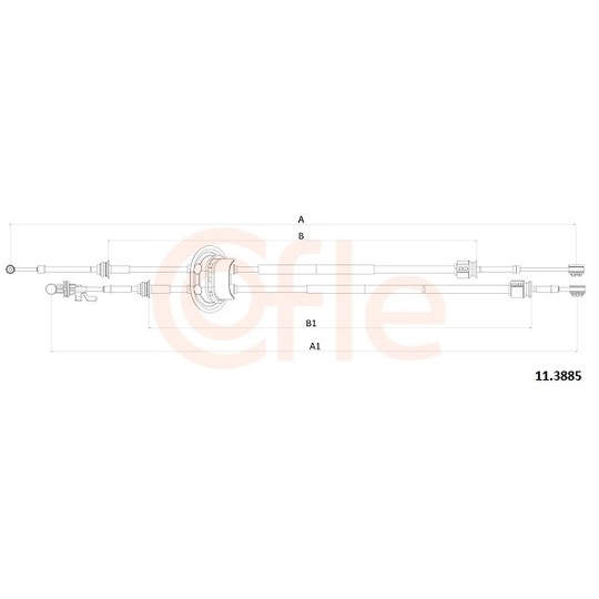 92.11.3885 - Vajer, manuell transmission 