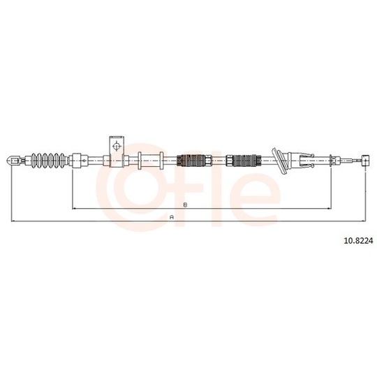 92.10.8224 - Cable, parking brake 