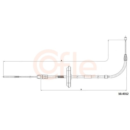 92.10.4312 - Cable, parking brake 