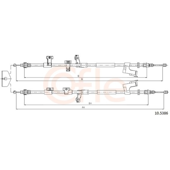 92.10.5386 - Cable, parking brake 