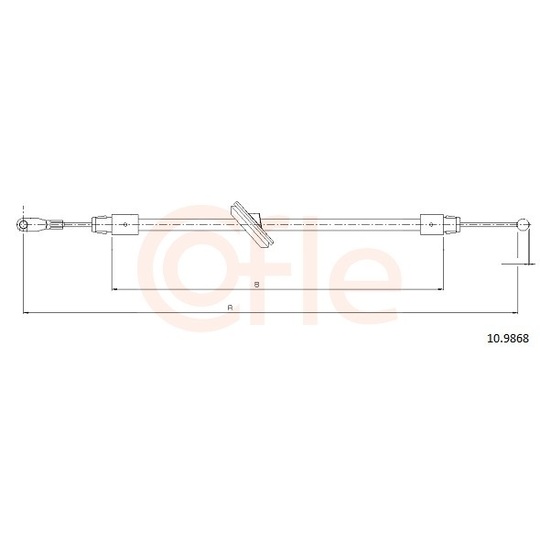 92.10.9868 - Cable, parking brake 