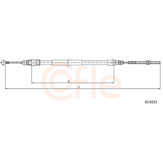 92.10.6231 - Cable, parking brake 