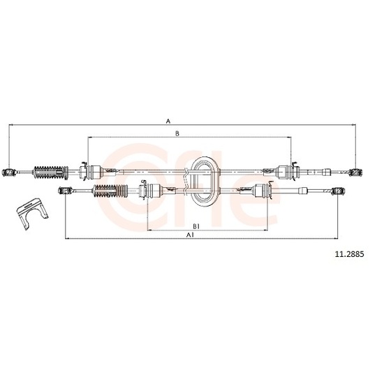 92.11.2885 - Cable, manual transmission 