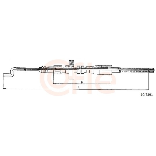 92.10.7391 - Cable, parking brake 