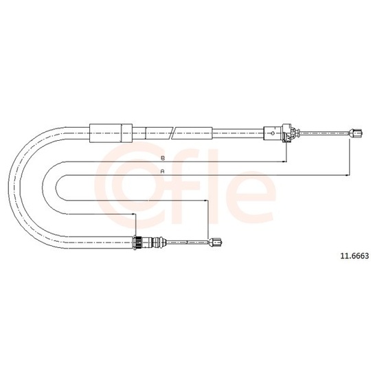 92.11.6663 - Cable, parking brake 