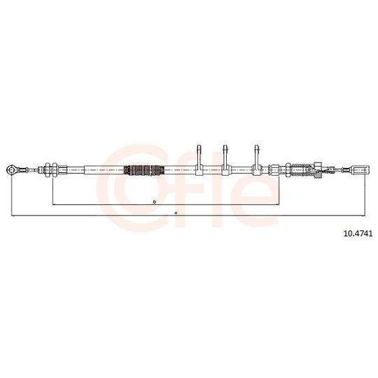 92.10.4741 - Cable, parking brake 