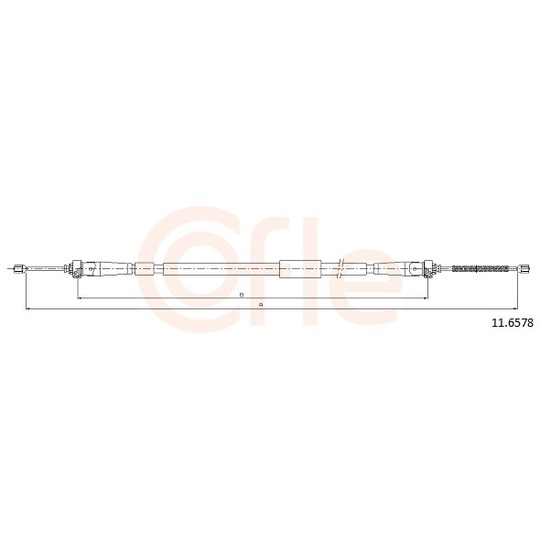 92.11.6578 - Cable, parking brake 