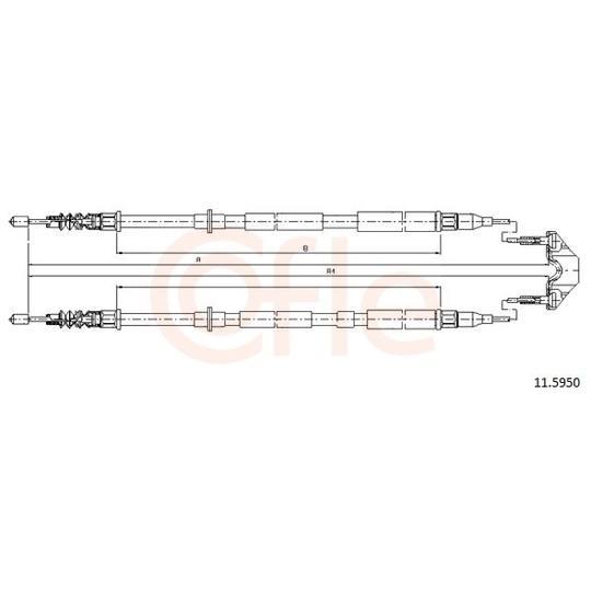 92.11.5950 - Cable, parking brake 