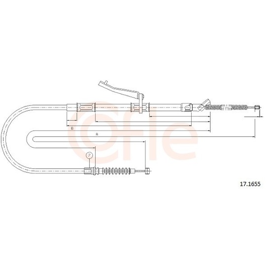 92.17.1655 - Cable, parking brake 