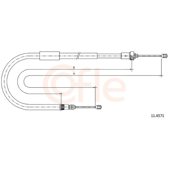 92.11.6571 - Cable, parking brake 