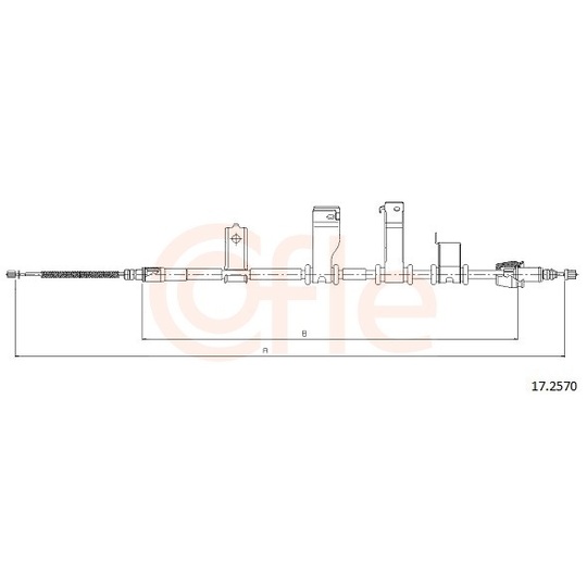 92.17.2570 - Cable, parking brake 