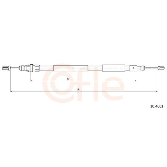 92.10.4661 - Cable, parking brake 