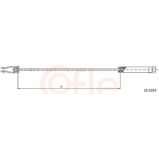 92.10.5253 - Cable, parking brake 