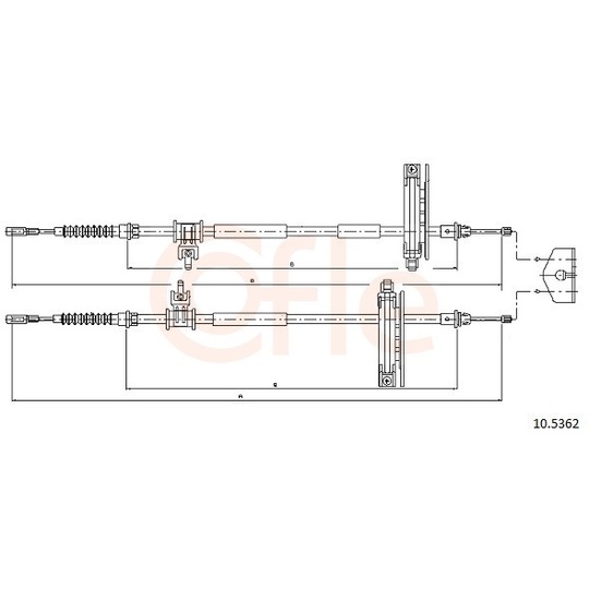 92.10.5362 - Cable, parking brake 