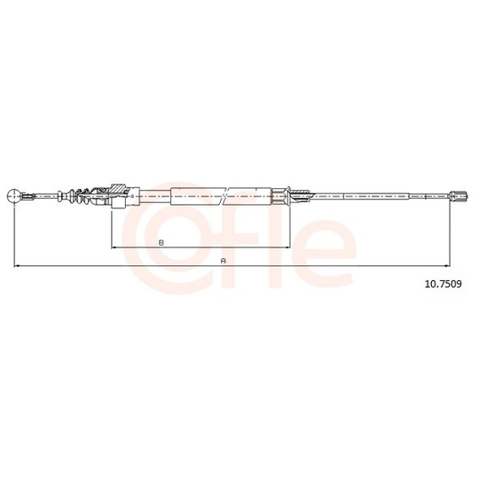 92.10.7509 - Cable, parking brake 