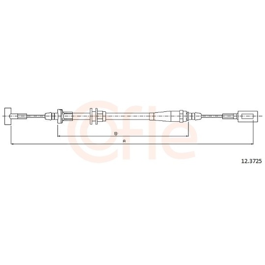 92.12.3725 - Cable, parking brake 