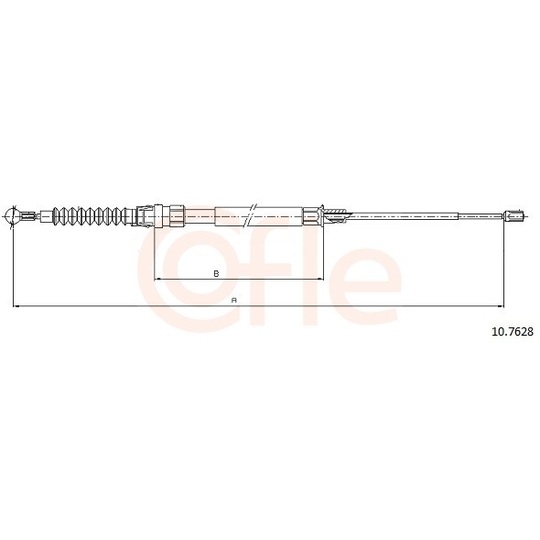 92.10.7628 - Cable, parking brake 