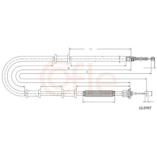 92.12.0707 - Cable, parking brake 