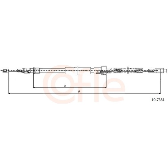 92.10.7381 - Cable, parking brake 