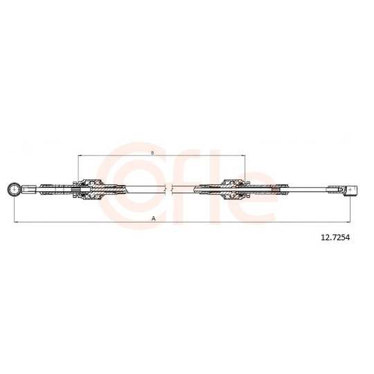 92.12.7254 - Vajer, manuell transmission 