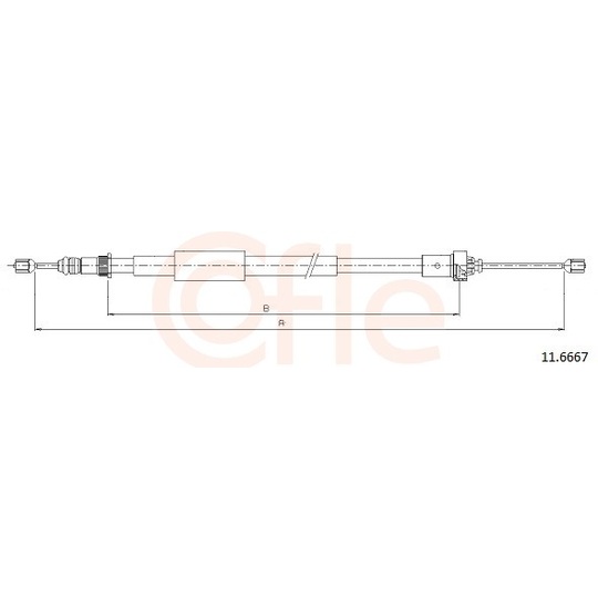 92.11.6667 - Cable, parking brake 