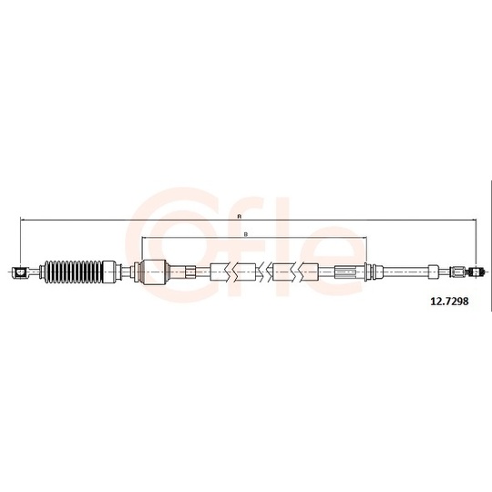 92.12.7298 - Cable, manual transmission 