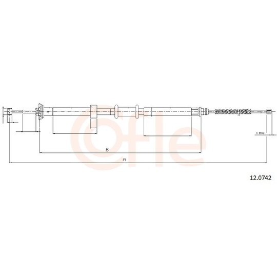 92.12.0742 - Cable, parking brake 