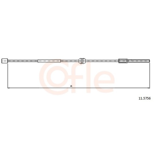 92.11.5756 - Cable, parking brake 