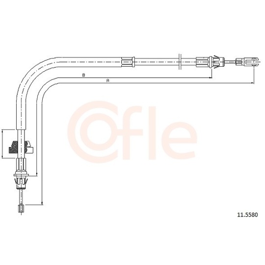 92.11.5580 - Cable, parking brake 