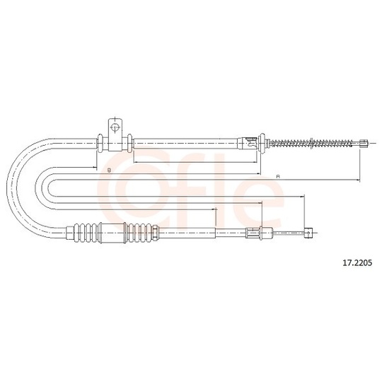 92.17.2205 - Cable, parking brake 