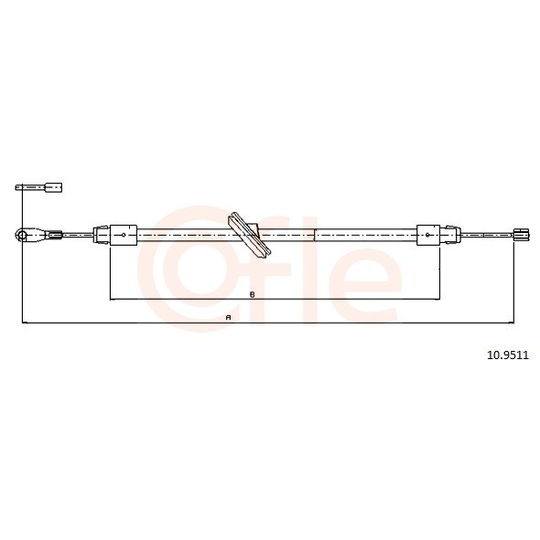 92.10.9511 - Cable, parking brake 