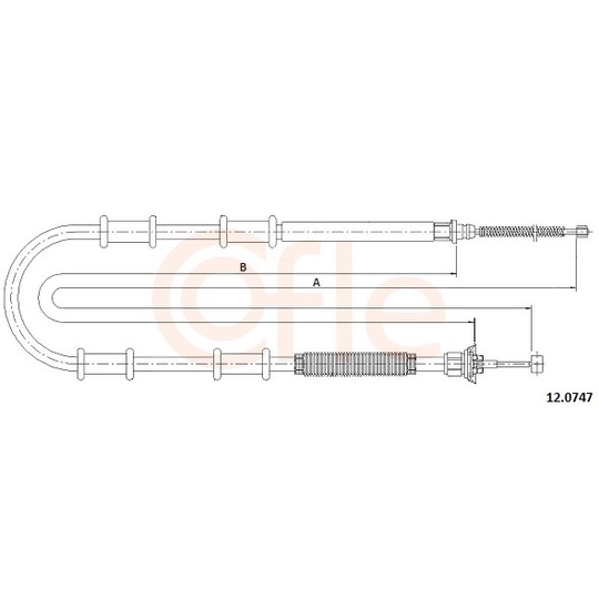 92.12.0747 - Cable, parking brake 