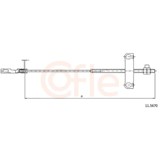 92.11.5670 - Cable, parking brake 