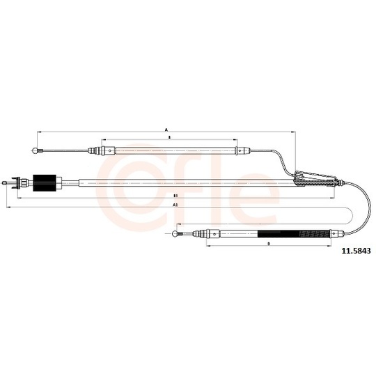 92.11.5843 - Cable, parking brake 