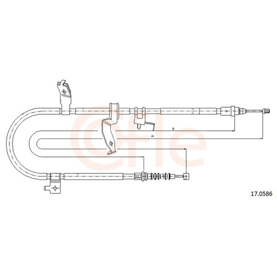 92.17.0586 - Cable, parking brake 