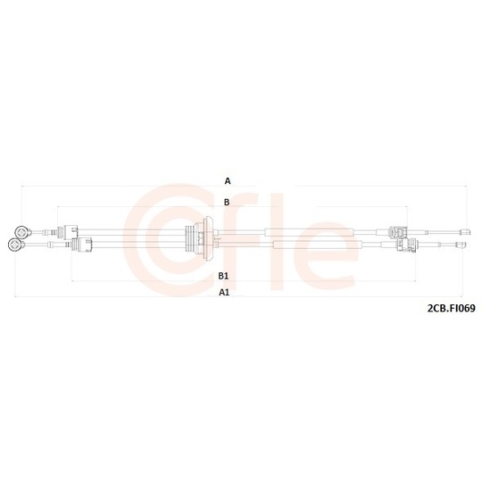 92.2CB.FI069 - Vajer, manuell transmission 