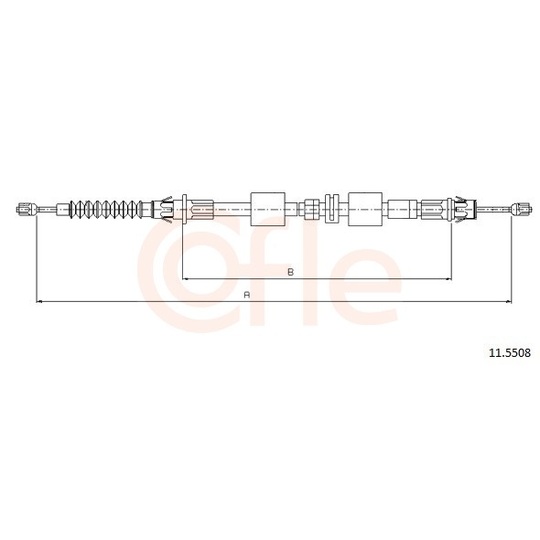 92.11.5508 - Cable, parking brake 