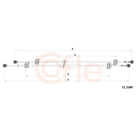 92.11.2580 - Cable, manual transmission 