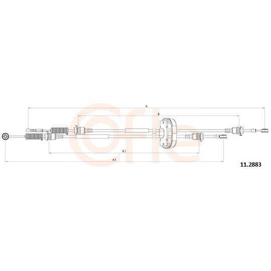 92.11.2883 - Cable, manual transmission 