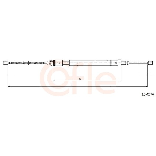 92.10.4576 - Cable, parking brake 