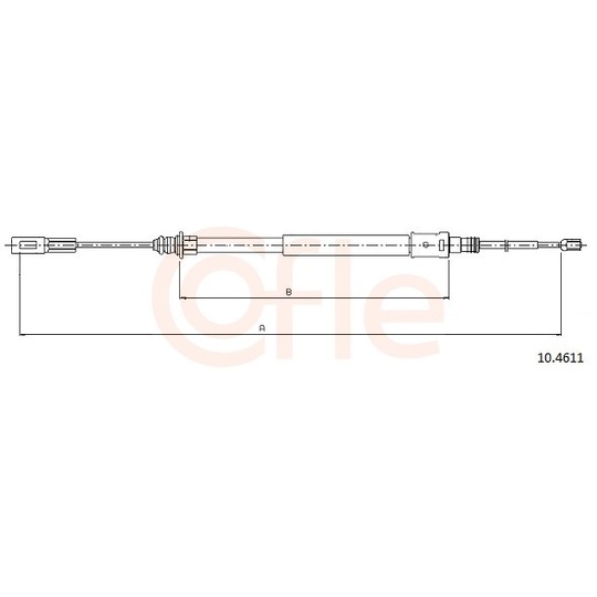 92.10.4611 - Cable, parking brake 