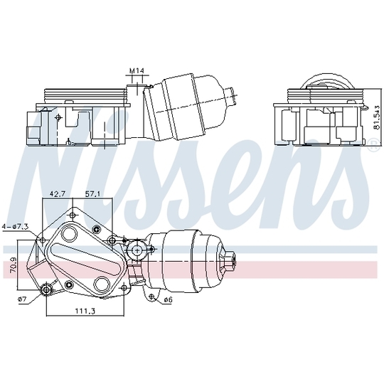 91357 - Oil Cooler, engine oil 