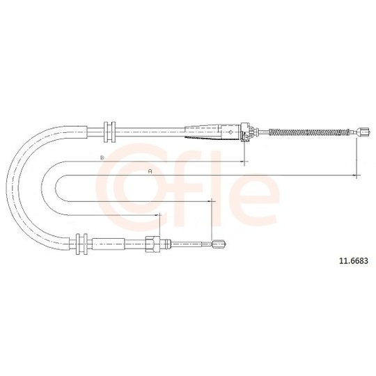 92.11.6683 - Cable, parking brake 