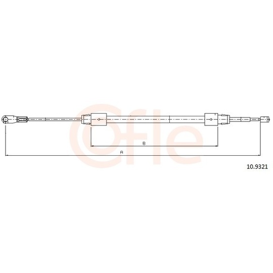 92.10.9321 - Cable, parking brake 