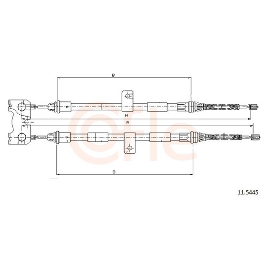 92.11.5445 - Cable, parking brake 