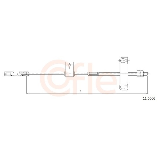 92.11.5566 - Cable, parking brake 