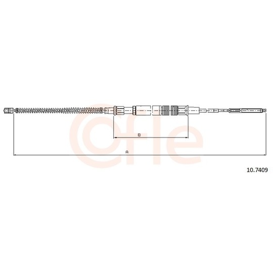 92.10.7409 - Cable, parking brake 