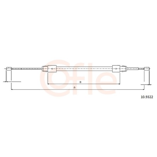 92.10.9322 - Cable, parking brake 