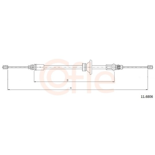 92.11.6806 - Cable, parking brake 